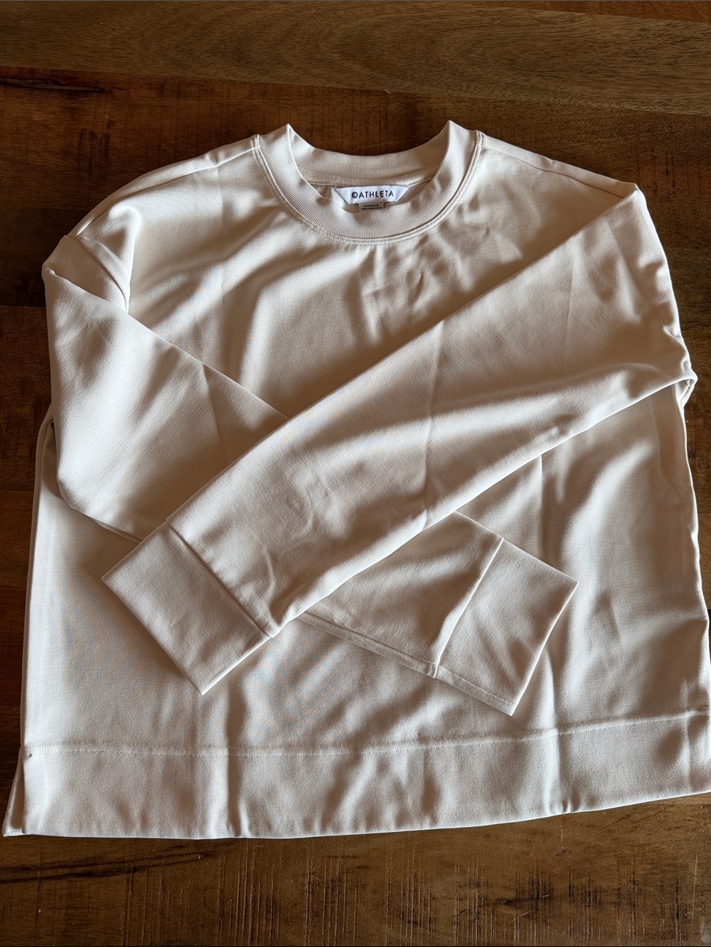 Athleta Seasoft Cream Crewneck Sweatshirt
